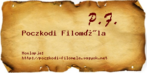 Poczkodi Filoméla névjegykártya